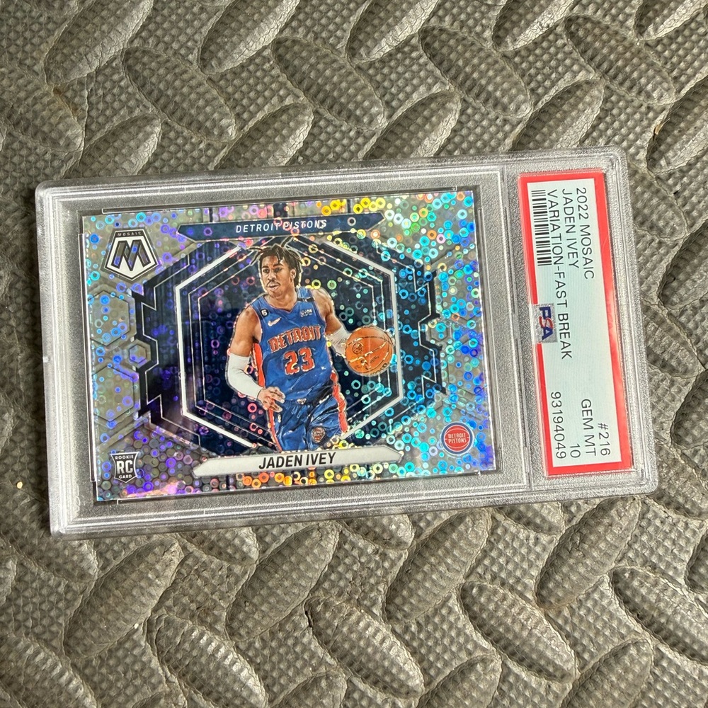2022 Mosaic Jaden Ivey Rookie Card PSA 10 #216